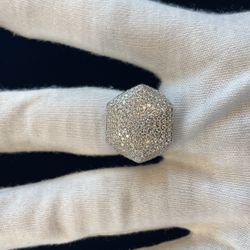 Moissanite hexagon ring