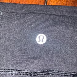 Lululemon Black Capri Leggings with Reflective Strips