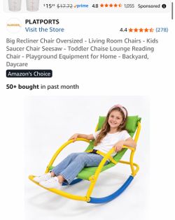PLATPORTS Kids Rocking Lounge Chair