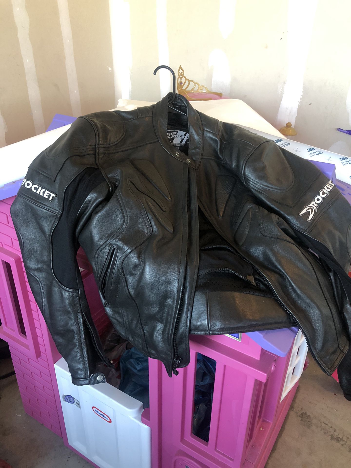 Joe rocket leather motorcycle jacket
