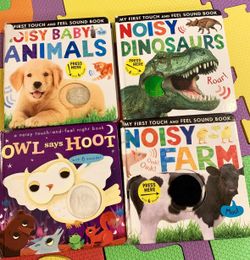 Four Books Bundle - My First Touch & Feel Sound Book (Noisy Farm)