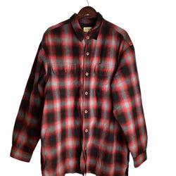 Red Head Men’s Plaid Shacket size L Fleece Lining NWOT