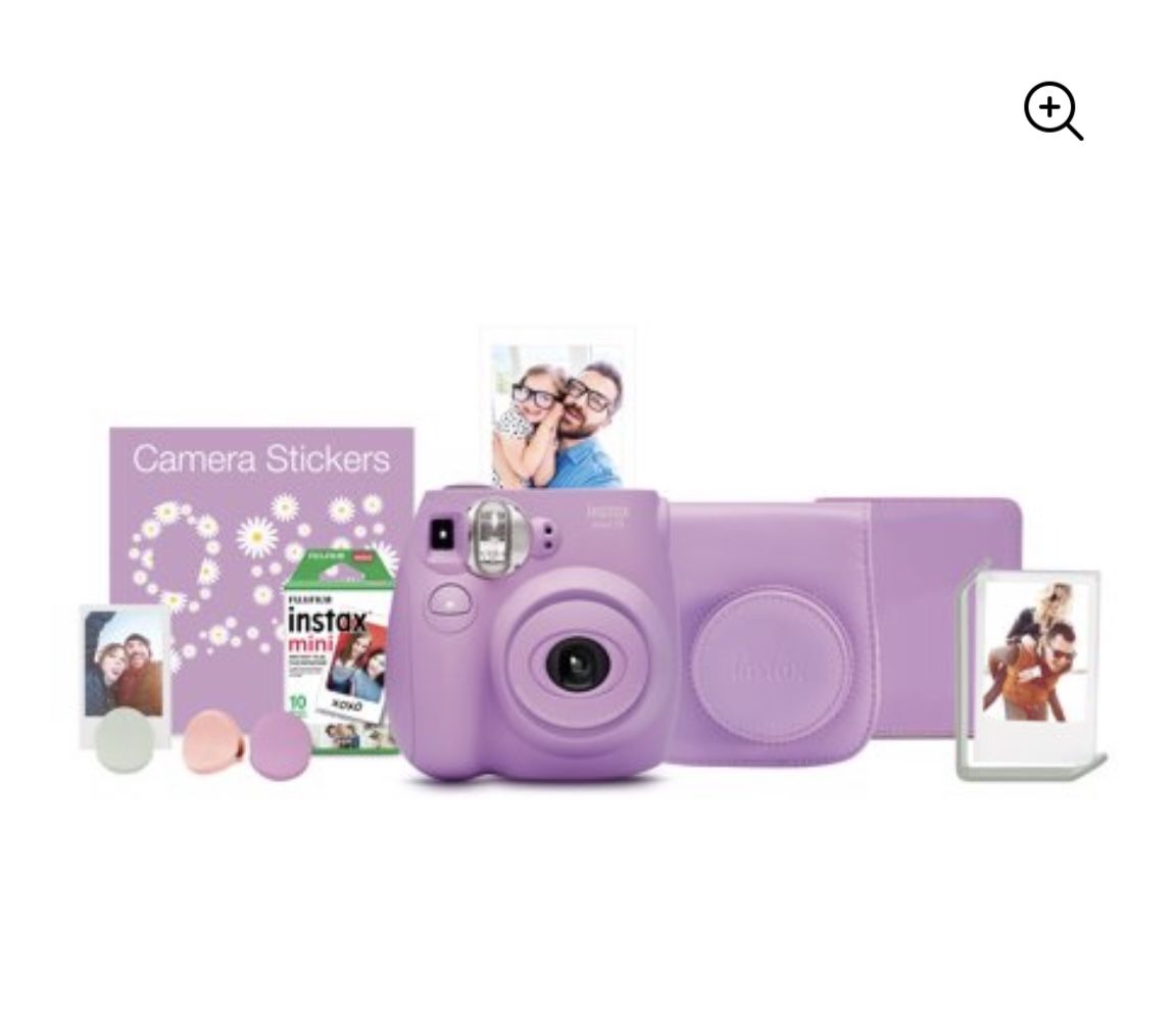 Fujifilm Instax Mini 7s Bundle Camera Case Film Album Holder Lavender