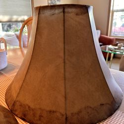 Faux Leather Bell Lamp Shade