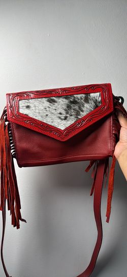 Red leather crossbody
