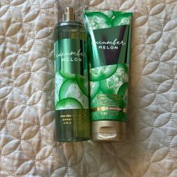 Women’s 2 PCs Set Cucumber Melon Body Cream And Spray 