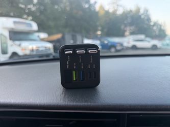Nuokaiqi 7-in-1 Retractable Car Charger - 65W PD & QC3.0 Super Fast Charge, 120W Output, 70cm Self-Retracting Cables, Dual Ports, 180° Adjustable Angl