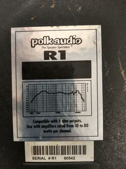 Polk audio r1 speakers