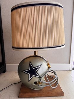1980s Vintage Riddell Dallas Cowboys Helmet Lamp