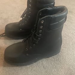 Lehigh black steel toe boots 