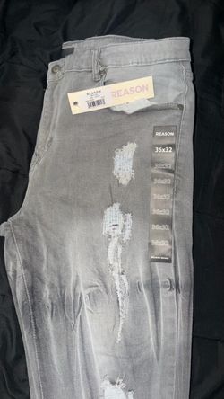 Reason Brand Grey Distressed Jeans 36x32