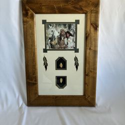 Vintage Signed Framed Matted “MAIJA” Print Titled “The Farewell”. Approx. 17x26