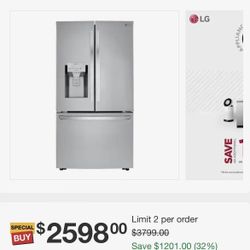 Smart LG French Door Refrigerator- Stainless Steel 