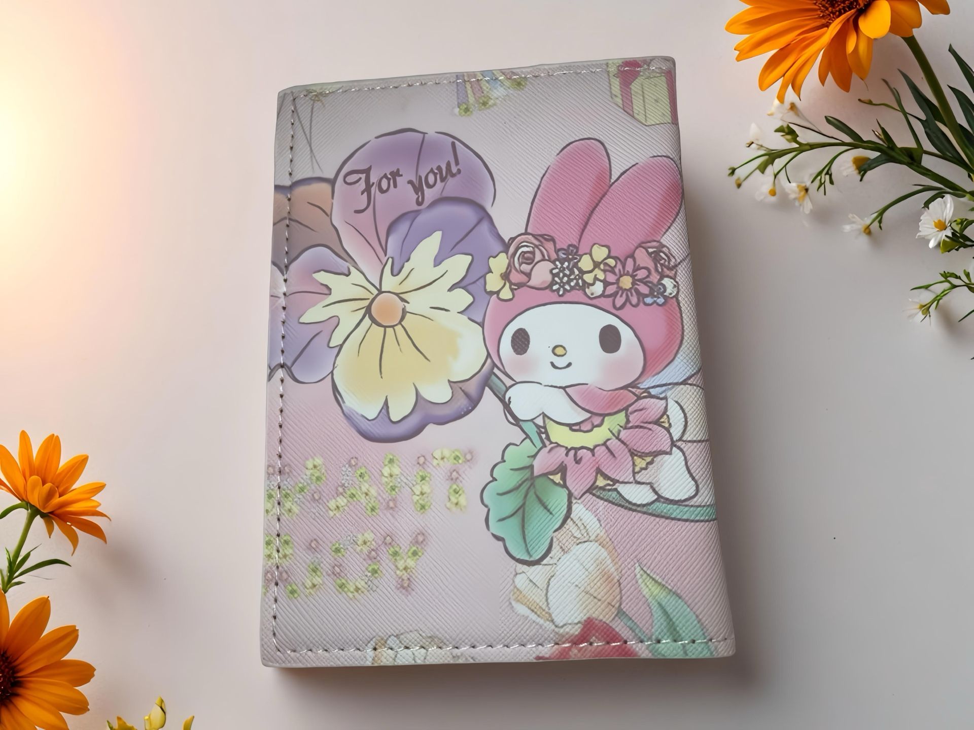 🌸 Travel with a touch of floral magic with this dreamy My Melody passport wallet! 🌸