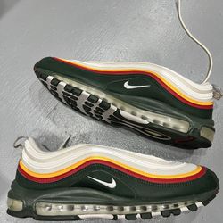 Nike Air Max 97 SE Ratatouille White Evergreen Yellow Mens CK0224 100 Size 12