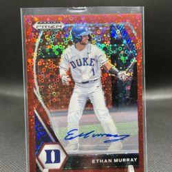 🔥2021 Prizm Draft Picks - #PDP147 Ethan Murray (RC) Red Disco AUTO /99!! MILWAUKEE BREWERS!! 
