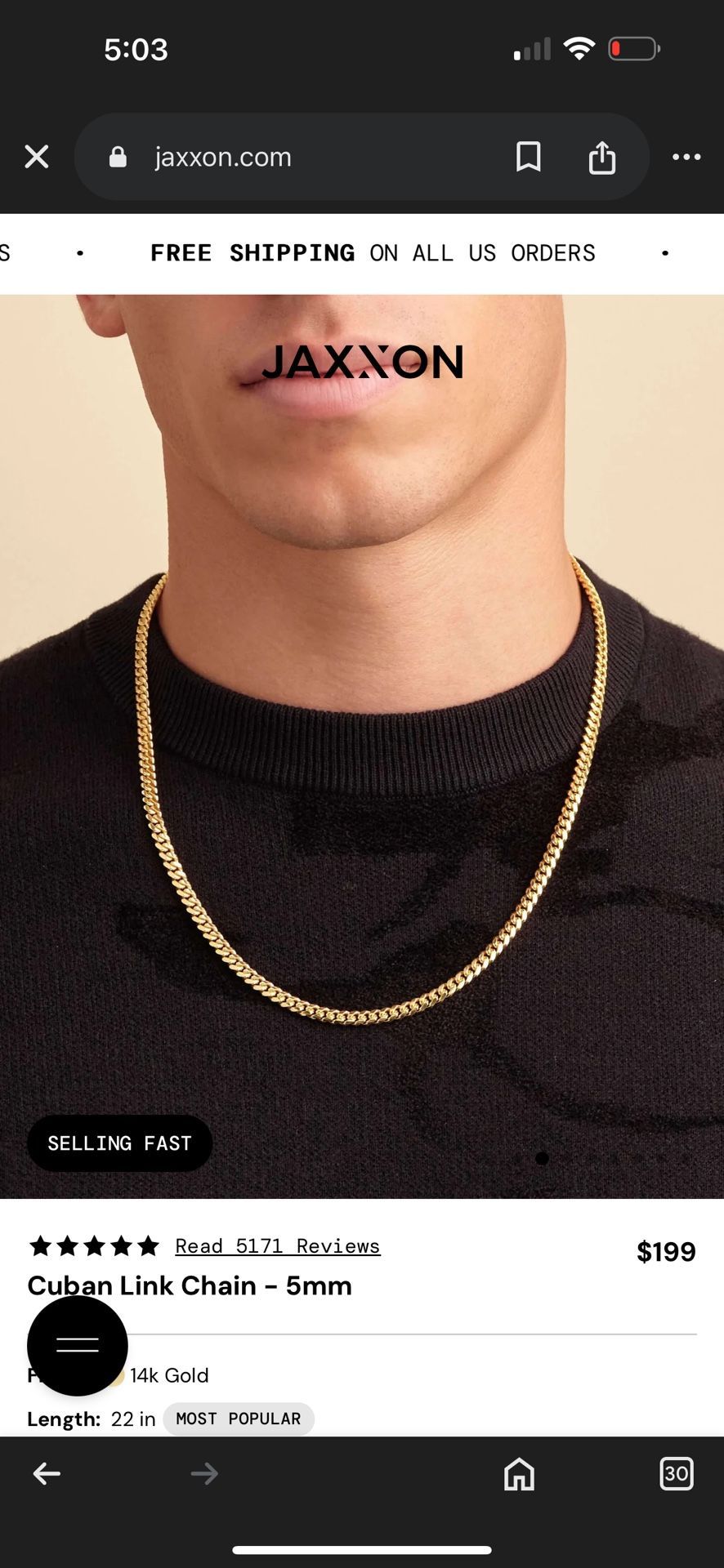 14K Gold Necklace “Plated” Sterling silver Underneath