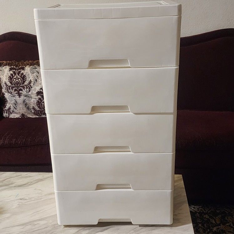 Miumaeov 5 Drawers Plastic Storage Cabinet,