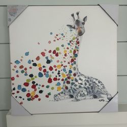 NEW Giraffe Canvas Frame 16”x 16” 