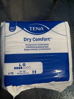 New Tena dry comfort size large