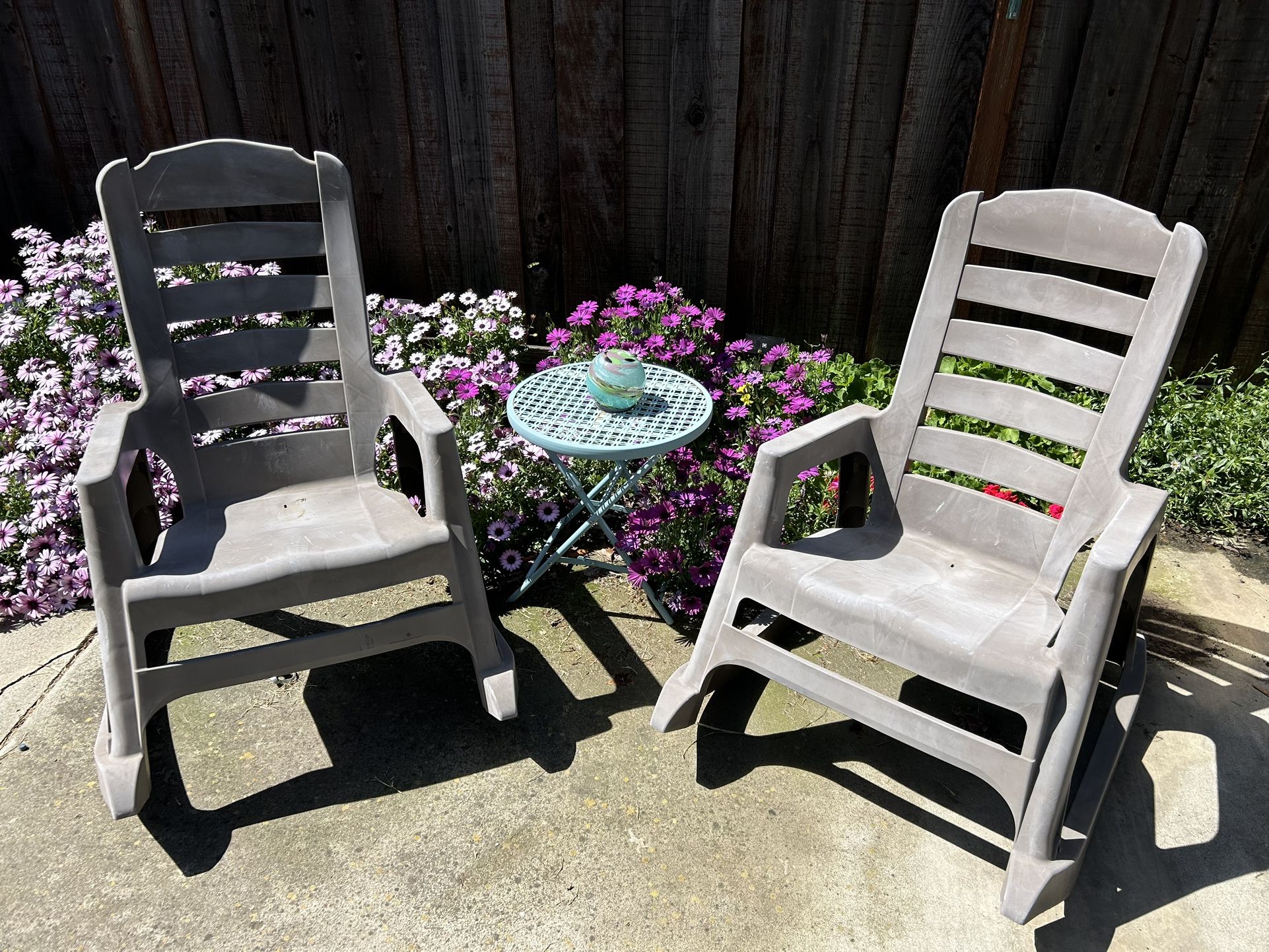 Patio Rocking Chairs- Set Of Two