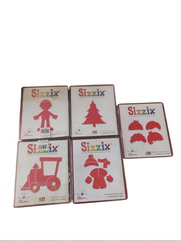 Sizzix The Little Die Cutter Set Of 5 Red