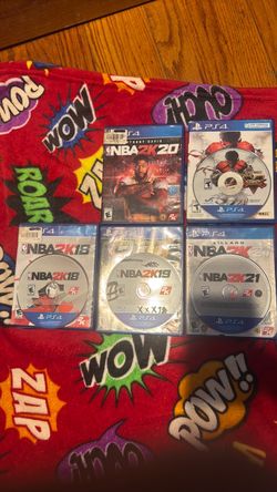 PS4 Game Lot – NBA 2K18, 2K19, 2K20, 2K21 & Street Fighter V