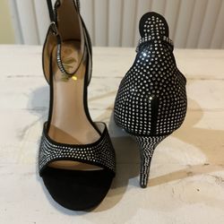 Black Heels With Rhinestones 