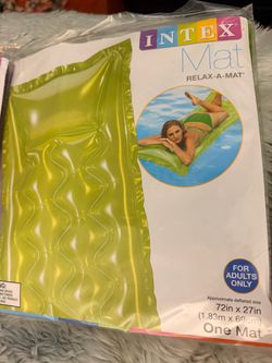 One pink, one green - Intex Relax-A-Mat Inflatable Pool Float