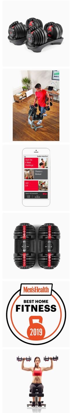 Bowflex Selecttech 552 Adjustable dumbbell dumb bell set 52 lb 30 50 weights gym exercise equipment workout bench curl