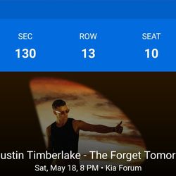 Justin Timberlake - Kia Forum. Saturday May 18th