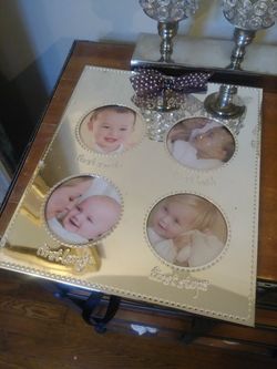 Babys First mirrored Picture Frame