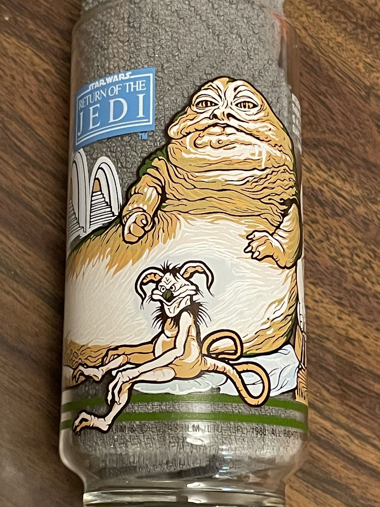 Vintage Star Wars Drinking Glass Jaba The Hut
