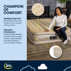 Serta Inflatable Bed. Never Flat With Electric Blanket