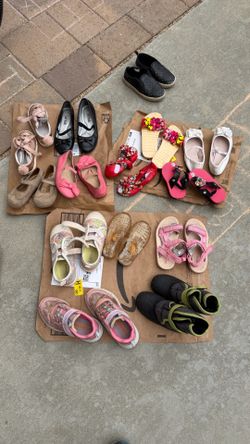 Various kids shoes