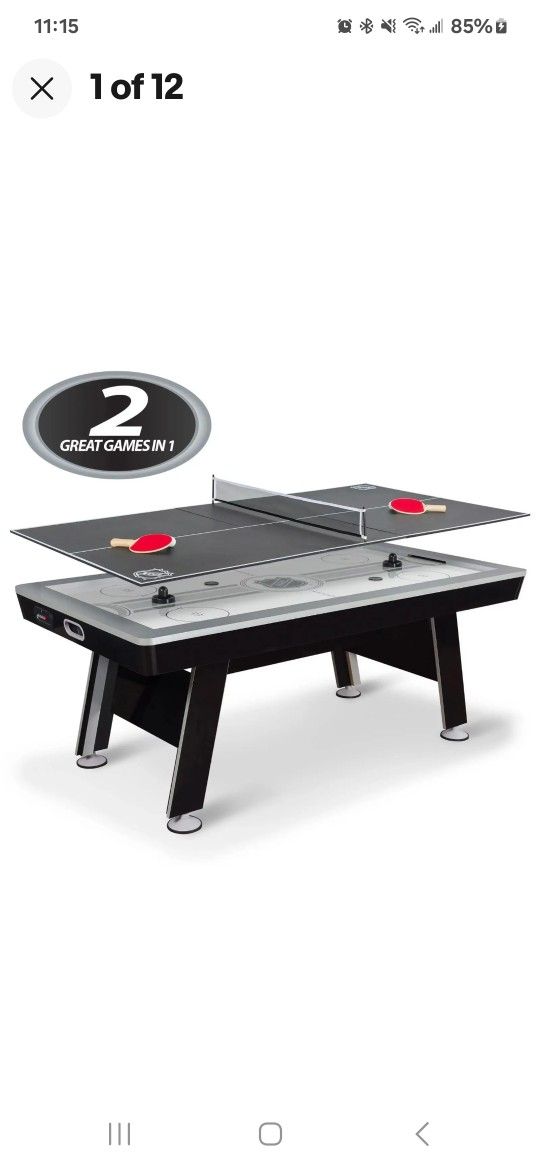 Glazetek NHL Hover Air Hockey Table With Table Tennis
