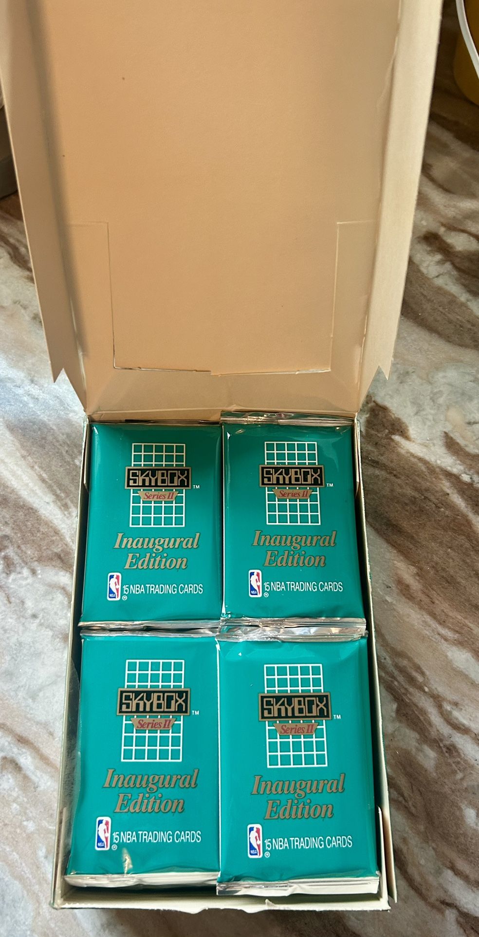 NBA 1990 Skybox Series II 5 Packs Unopened Factory Sealed Basketball Cards
