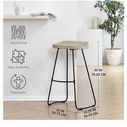 MH London White bar stool - Handmade solid wood bar stools - Contemporary MH London White bar stool - Handmade solid wood bar stools - Contemporary de