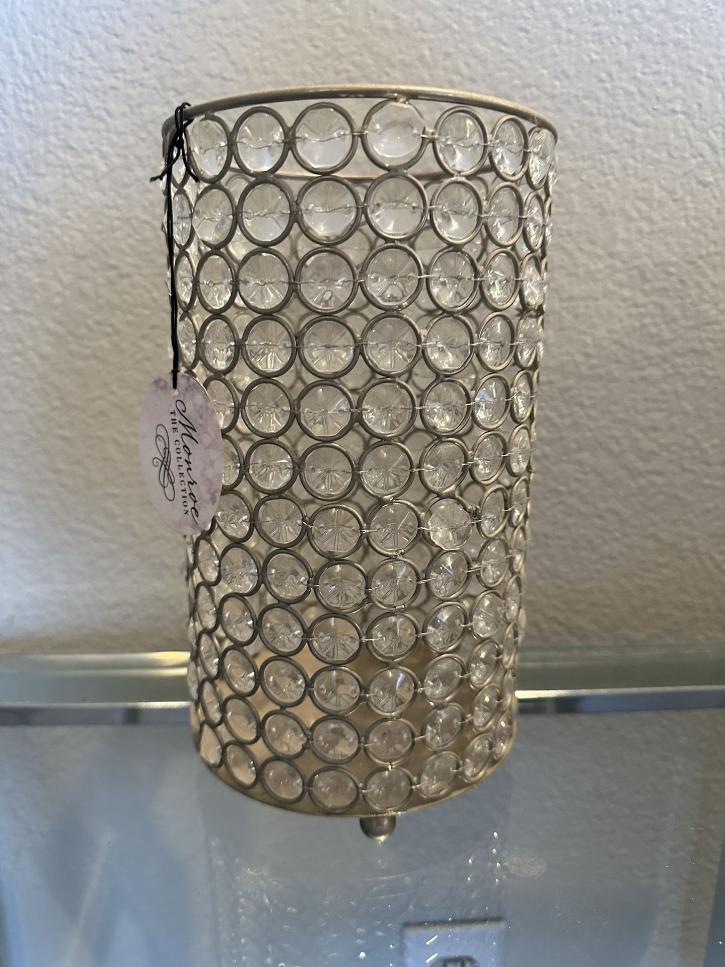 New , elegant crystal candle holder, vase for artificial flowers