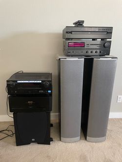 Home audio equipment. JBL, Denon.