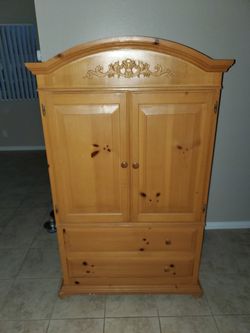 Armoire 2 Drawers 64 Tall 18 depth 39 wide Nice Condition