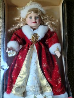 Brass Key Victorian Garden 1999 Holiday Limited Edition Porcelain Doll