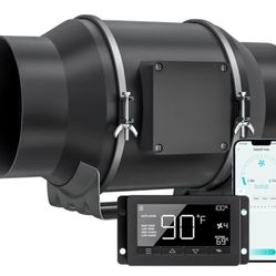 Toolazy 6 Inch Inline Duct Fan with Smart Controller
