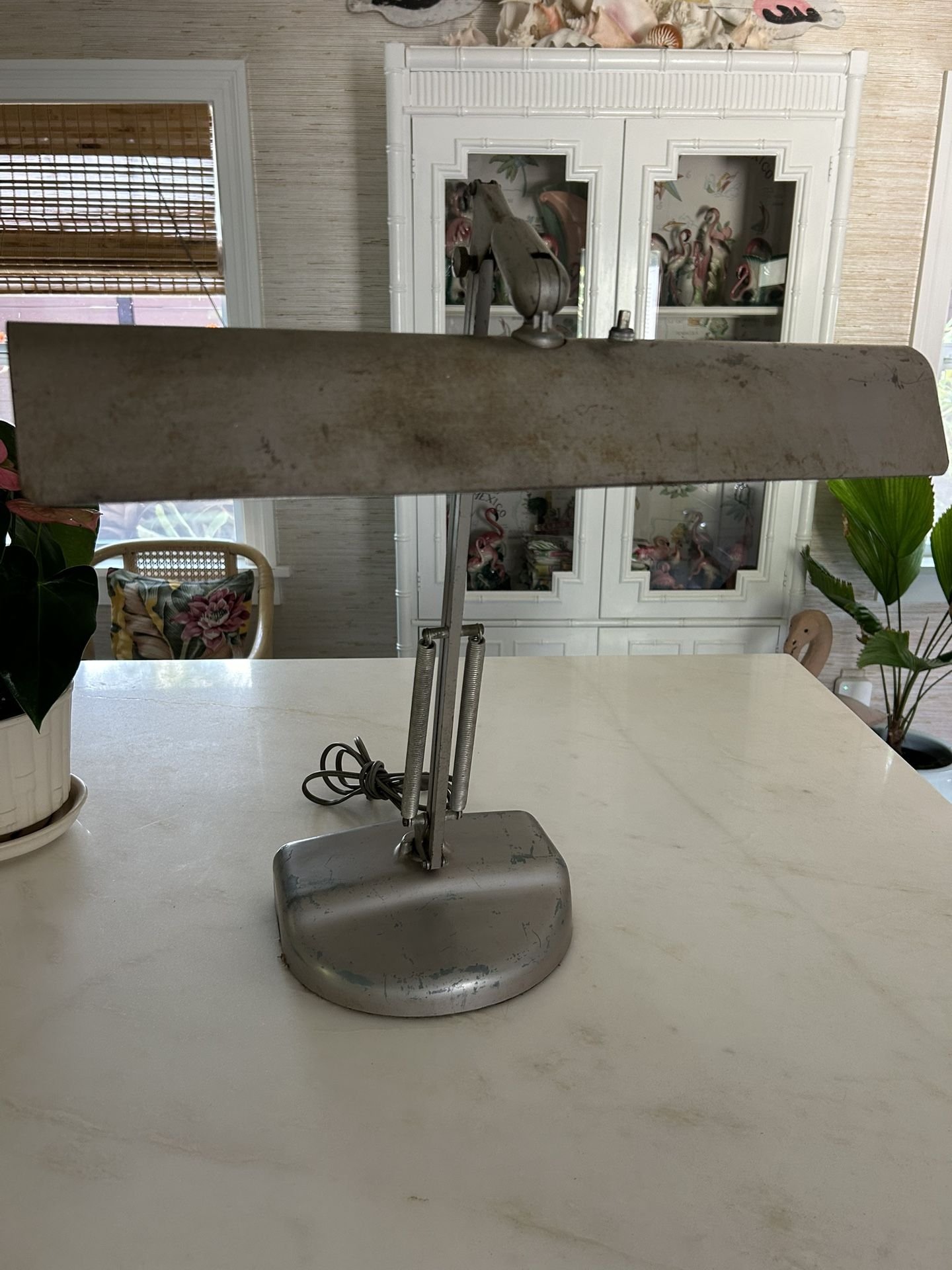 Antique Articulated Drafting Desk Lamp