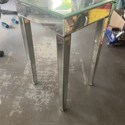 Mirrored End Table