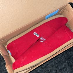 Red TOMS Size 6 Women