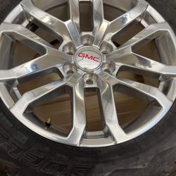 4 GMC SIERRA 20” RIMS&TIRES