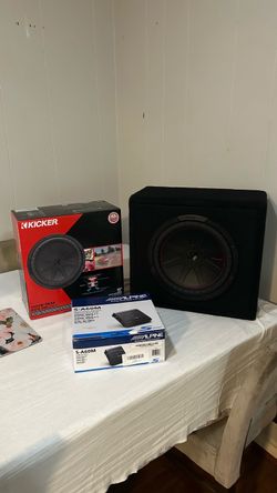 Kicker CompR 12” + Alpine 600W Amp & Box – Complete Setup