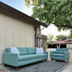 Jonathan Louis Nari Sofa + Chair Set | Mid-Modern Designer Style | FREE Delivery 