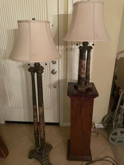 Floor lamp with matching table lamp